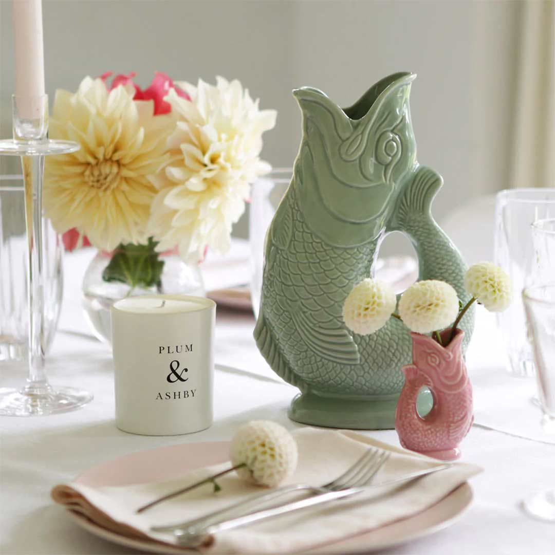 Sage Green Gluggle Jug